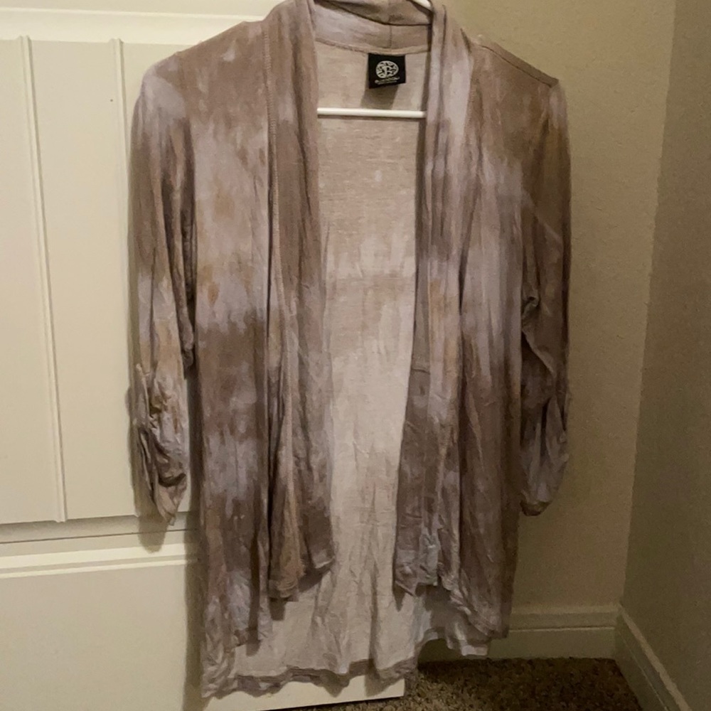 Soft tie die cardigan